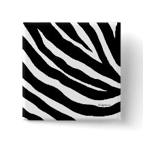 Cool Zebra Stripes Square Pin