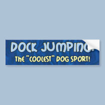Coolest Dog Sport Dock Jumping Bumper Sticker bumper stickers