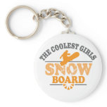 Coolest Girls Snowboard Keychain