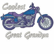Coolest Great Grandpa Biker Embroidered Shirt embroidered shirts