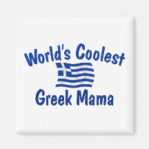 Coolest Greek Mama Refrigerator Magnet