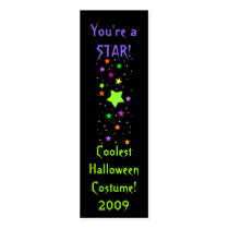 Coolest Halloween Costume! 2009, You're a STAR! business cards by SherryHolderHunt Coolest Halloween Costume! 2009, You're a STAR! business cards