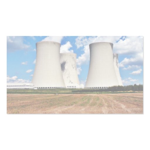 Cooling Towers Of A Nuclear Power Station Business Card (back side)