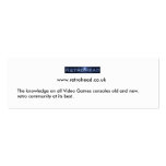 cooltext413299112, www.retrohead.co.uk, The kno... Business Card