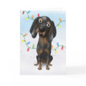 Coonhound (Black and Tan) Christmas card