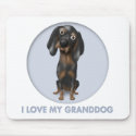 Coonhound (Black and Tan) Granddog mousepad