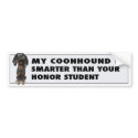Coonhound (Black and Tan) Honor bumpersticker