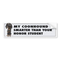 Coonhound (Black and Tan) Honor bumper stickers by cartoondogs Coonhound (Black and Tan) Honor bumper stickers