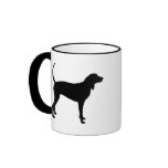 Coonhound Dog (black) mugs