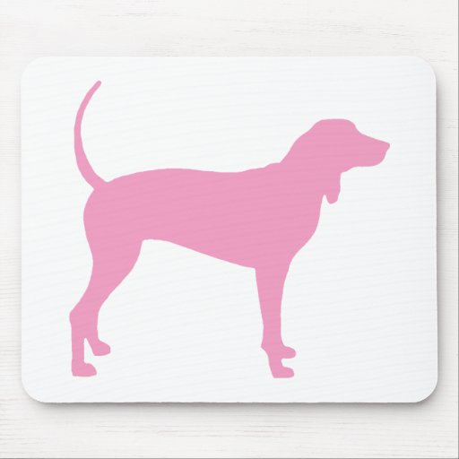 Coonhound Dog (pink) Mouse Mats