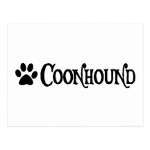 Coonhound (pirate style w/ pawprint) post card