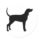 Coonhound Silhouette (black) stickers