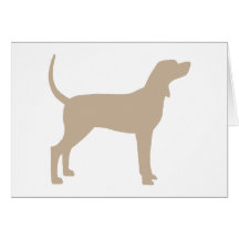 Coonhound Silhouette (tan) Card
