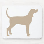 Coonhound Silhouette (tan) Mouse Pad