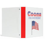 Coons for Congress Patriotic American Flag Design binders
