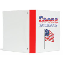 Coons Patriotic American Flag 2010 Elections Vinyl Binder