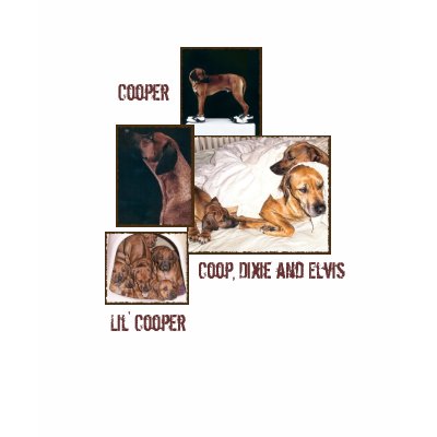 Cooper, Dixie and Elvis tshirts