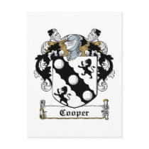 Cooper Family Crest postcards by coatsofarms Cooper Family Crest postcards