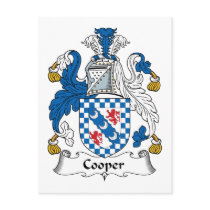 Cooper Family Crest postcards by coatsofarms Cooper Family Crest postcards