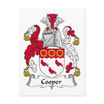 Cooper Family Crest postcards by coatsofarms Cooper Family Crest postcards