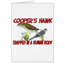 Cooper's Hawk trapped in a human body Greeting Card