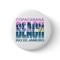 Copacabana Beach Pinback Button