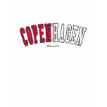 Copenhagen in Denmark national flag colors T Shirt