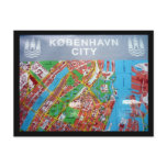 copenhagen map postcards
