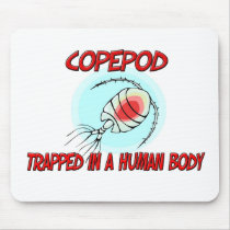 Copepod trapped in a human body mousepads