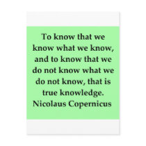 copernicus quote post card