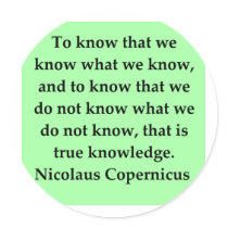 copernicus quote round stickers