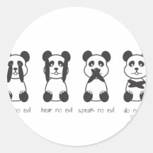 copia sabia de cuatro pandas etiqueta