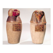 Copias de dos tarros canopic del nuevo reino postal