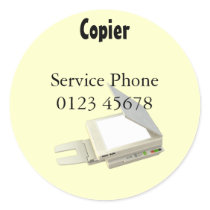 Copier service phone stickers