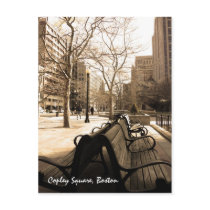 Copley Square Benches Postcards