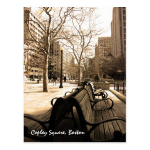 Copley Square Benches Postcards