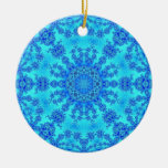 Copo de nieve azul fresco ornamento para arbol de navidad