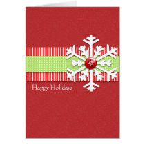 snowflake, xmas, christmas, holidays, season, gift, present, joy, joyful, stripes, dots, Card with custom graphic design