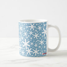 copos de nieve del fractal tazas de café