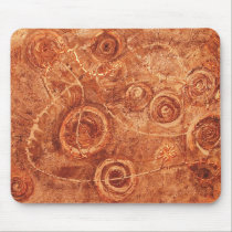 Copper and Bronze Abstract Art Mousepad by karenbauguess Copper and Bronze Abstract Art Mousepad
