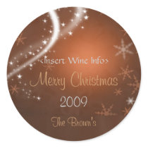 Copper and Gold Personalized Christmas Wine Labels stickers by jbranam Copper and Gold Personalized Christmas Wine Labels stickers