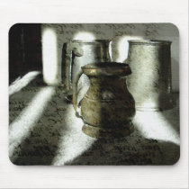 Copper and Pewter Mugs mousepads by Linandara Copper and Pewter Mugs mousepads