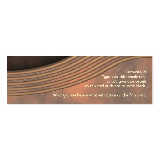 Copper And Rock Custom Color Business Card (back side)