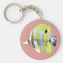 Copper-banded Butterfly Fish Key Chains
