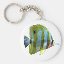 Copper-Banded Butterfly Fish Keychain