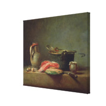 Copper Cauldron with a Pitcher Stretched Canvas Print