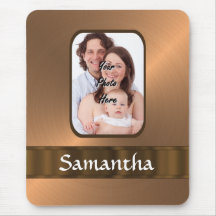 Copper colored photo template mouse pads