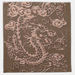 Copper Dragon on Brown Leather Texture napkins
