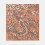 Copper Dragon on Coral Leather Texture notepads