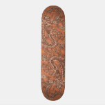 Copper Dragon on Coral Leather Texture skateboards